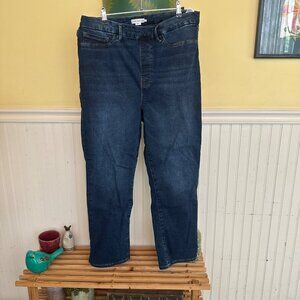 Good American 2XL Womens Dark Wash Denim Straight Leg Jeans
